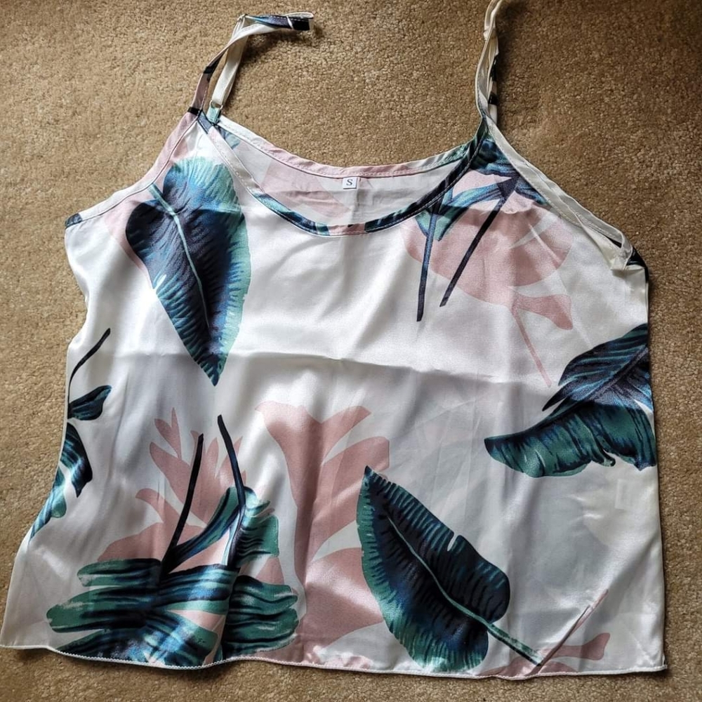 Satin Cami - Small - Pajama Loungewear Resortwear